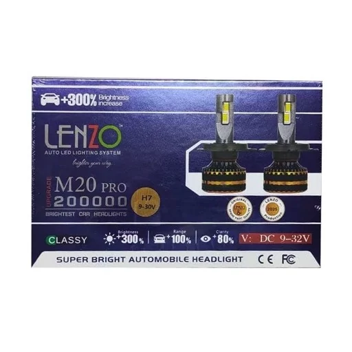 هدلایت خودروبرندلنزومدل m20plus مناسب برای همه ی خودروها نورفابریک